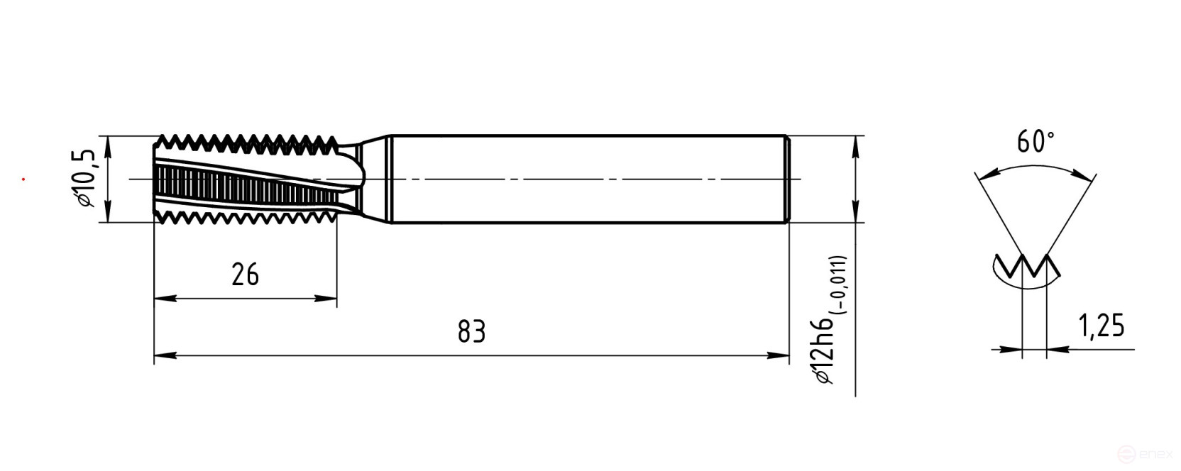 Фреза резьбовая, 3P0044A
