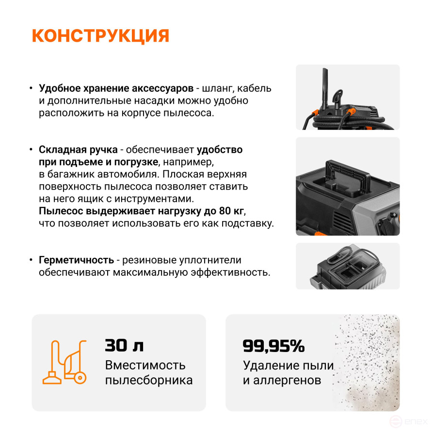 Пылесос для сухой и влажной уборки BORT BAX-700