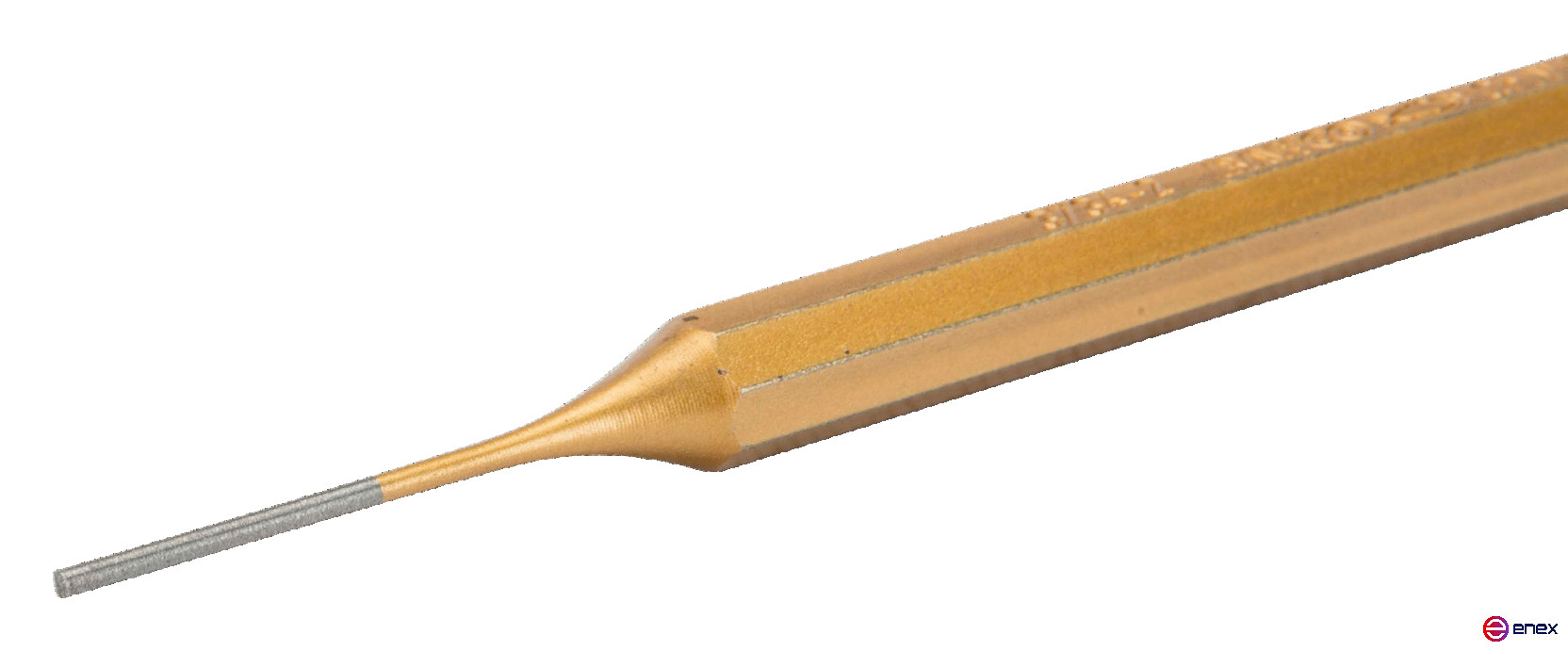 Цилиндрический пробойник 5 мм, с восьмиугольным хвостовиком и покрыты лаком медного цвета, 150 мм