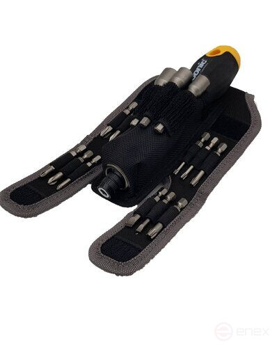 Felo Трещотка поворотная Ergonic K с набором бит в чехле, 16 шт 06071604