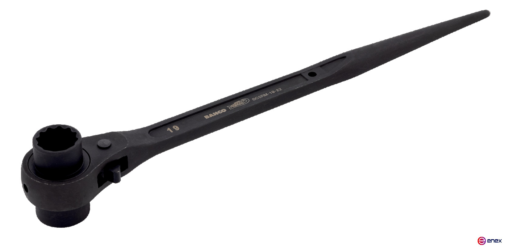 Key for scaffolding with ratchet, 19 - 22 mm