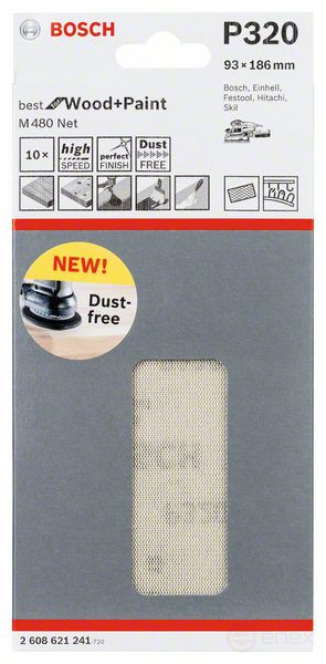 Шлифлист 93 x 186 mm, 320, 2608621241