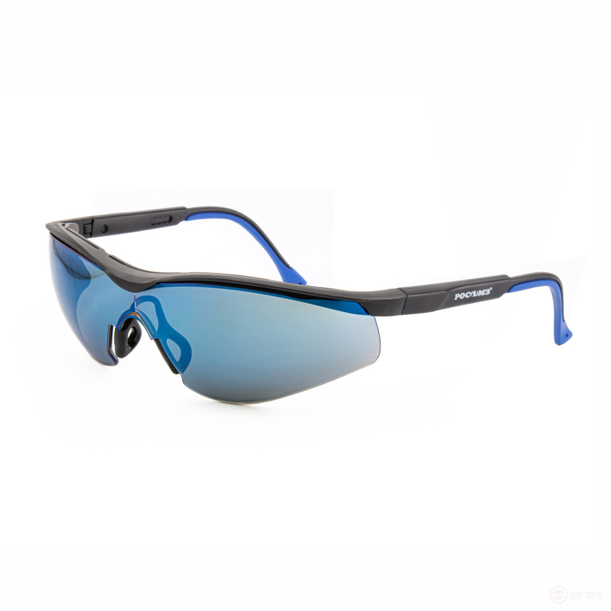 Safety glasses open O50 Monaco Diamond (5-2.5), mirrored blue/ 5-2.5 brown