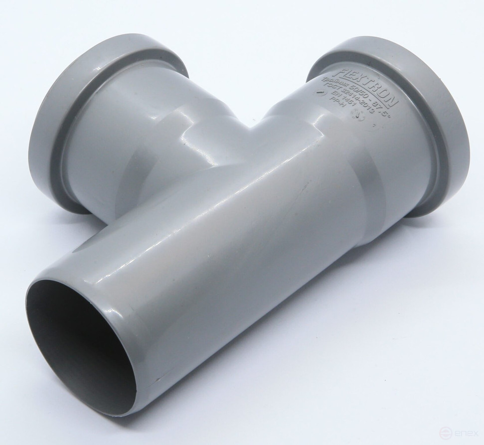 Tee 50x50 mm 90 (87.5) degrees Flextron