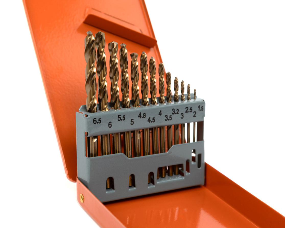 Drill set 1.5-6.5 13 pieces R6M5K5 (HSS-Co5) metal case HORTZ