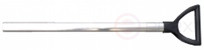 Handle-colored aluminum tube (length 1000 mm) d=32 mm with a V-shaped handle, for snow shovels