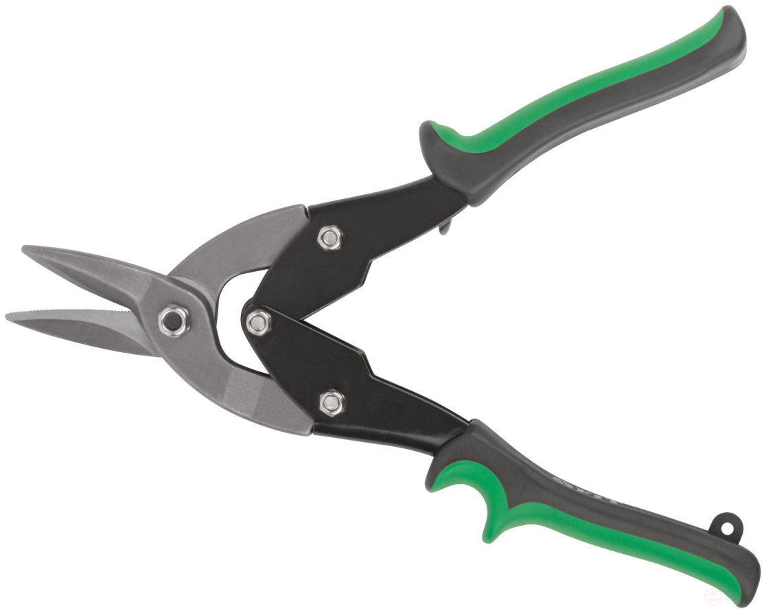 Ножницы по металлу усиленные CrV Профи, прорезиненные ручки, правые 250 мм