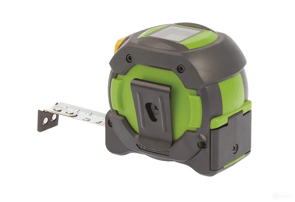 A 5M tape measure with a 40M laser rangefinder.