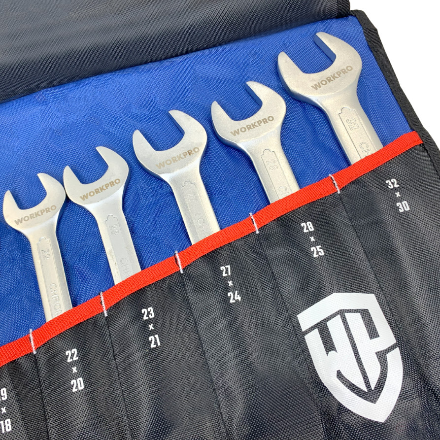 Ключи рожковые двусторонние набор 12шт (6-32мм) WP202507 WORKPRO