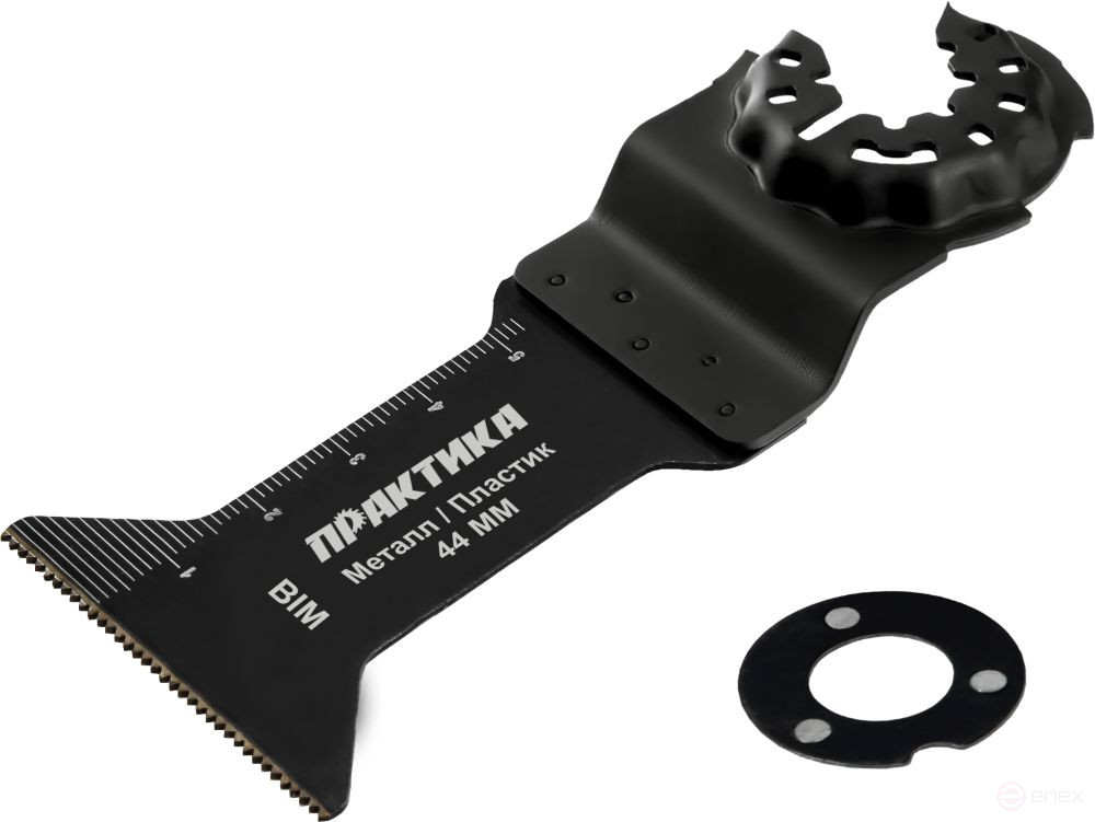 Насадка для МФИ ПРАКТИКА режущая Т-образная, BiM, по металлу и пластику, 44 мм, мелкий зуб (240-263)