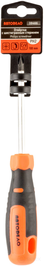 Phillips screwdriver "Avtodor" PH1x 75mm 6gr rod (39463)