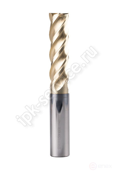 End milling cutter c/x tv.sp. f18 L=100 Z4 ZrN on stainless steel and titanium