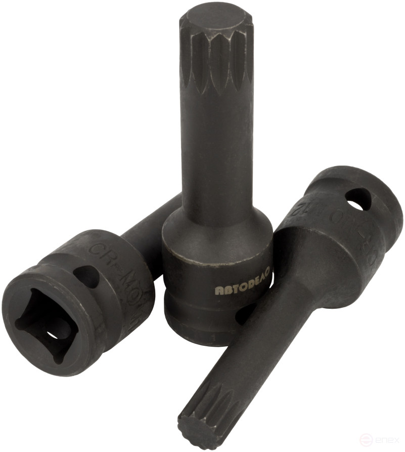 Головка торцевая ударная M16 (DR1/2") внешний SPLINE (АвтоDело) 39492