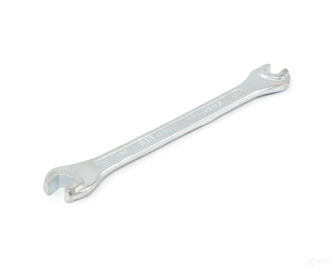 Ключ гаечный рожковый двусторонний 6x7 оцинкованный SITOMO BELARUS