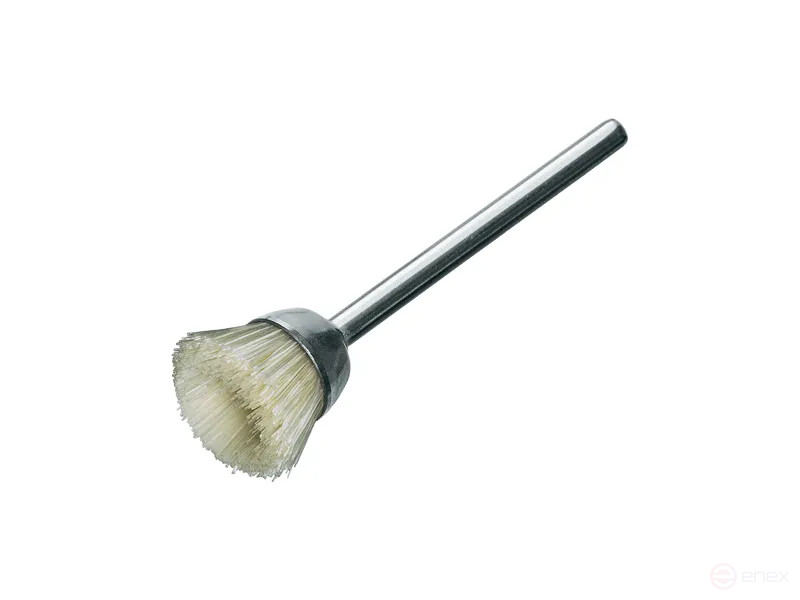 Corrugated cup brush, D15 mm, shank 3 mm, nylon RA 0.15 mm