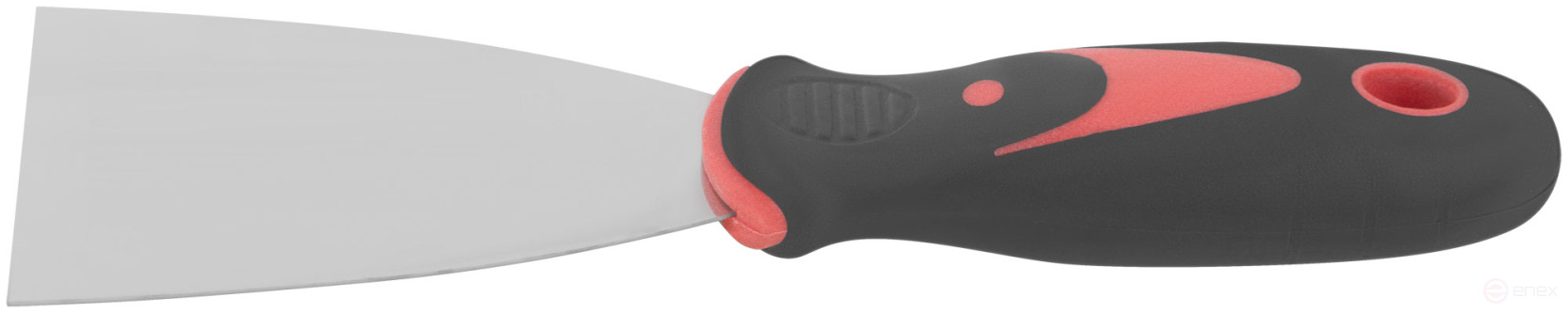 Spatula, stainless steelsteel, rubberized handle 2.5" (63 mm)