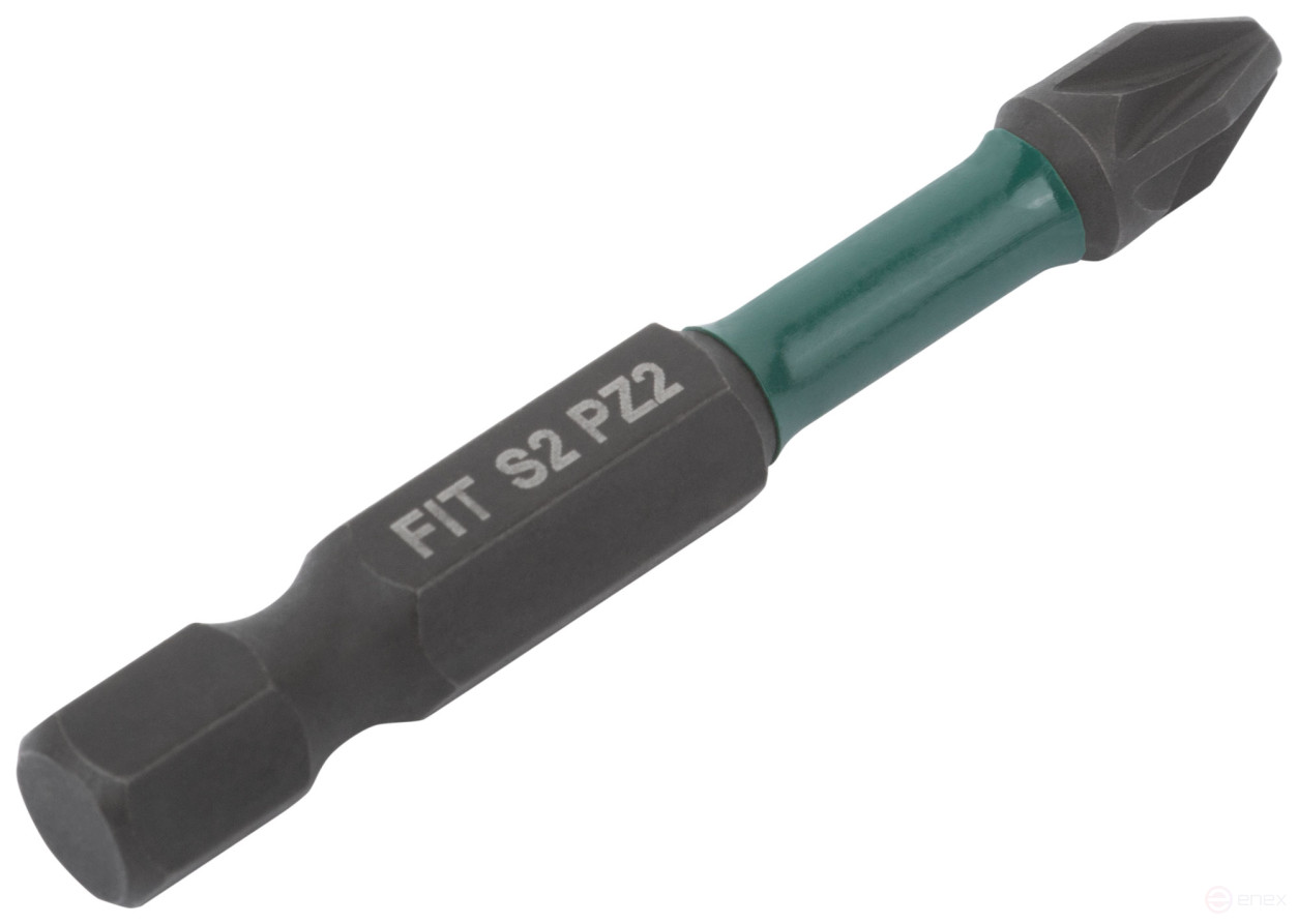 Биты кованые ударные, сталь S2, односторонние 50 мм PZ2, Профи 10 шт., блистер