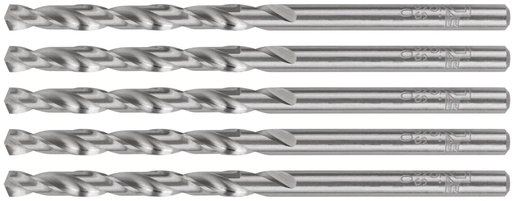 HSS ground metal drills, 135° sharpening angle, 4.0 x 75 mm (5 pcs.)
