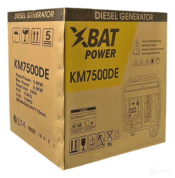Генератор дизельный KM7500DE 6500 Вт