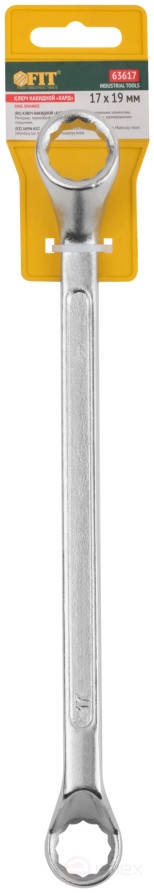 Ключ накидной "Хард", хромированное покрытие 17х19 мм