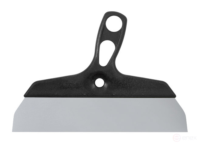 "Profi" spatula with curved plastic handle (blade width 200 mm)