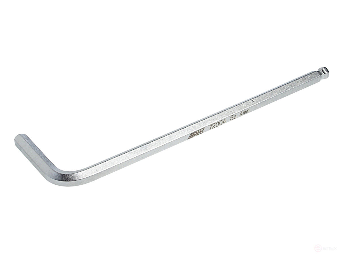 Ключ шестигранный Г-образный с шаром H4, длина 100мм JTC