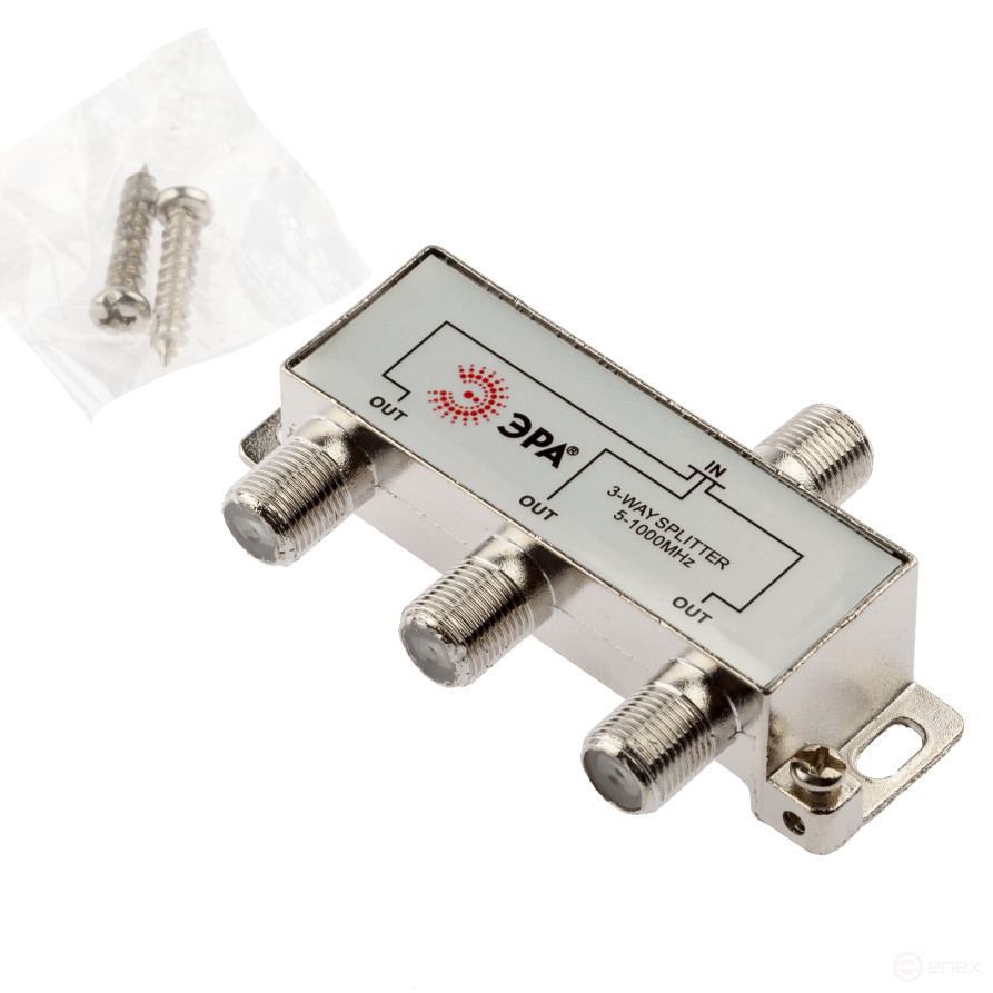 TV divider ERA D-F-02 3 branches for F connector 5-1000 MHz package 1 pc