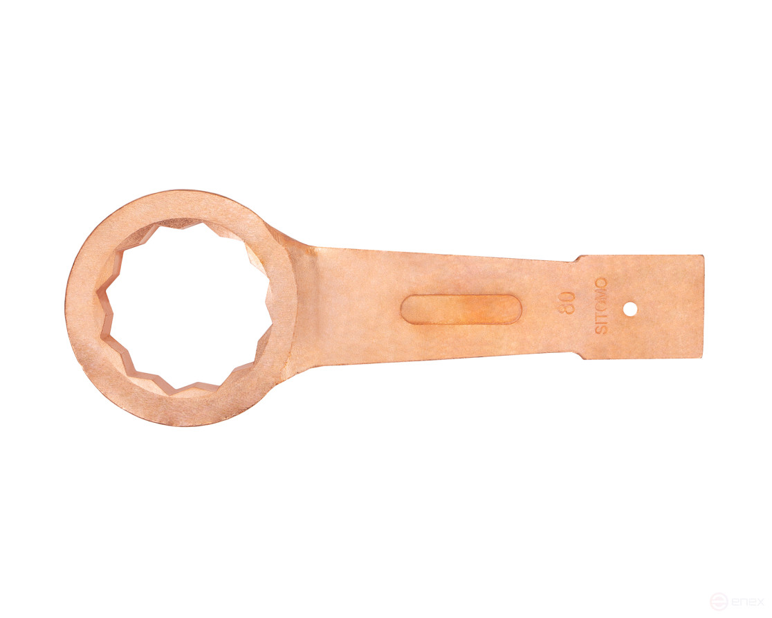 Ключ накидной односторонний ударный 80 мм омеднение SITOMO