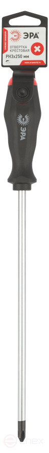 250PH3 Отвертка ЭРА PH 3х250 мм крестовая двухкомпонентная рукоятка