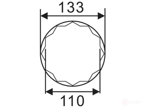 Головка ступичная SW36х110мм 12-ти гранная (IVECO) L=118мм JTC
