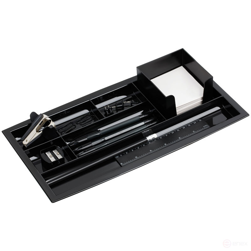 Настольная подставка СТАММ "Field", полистирол, черная