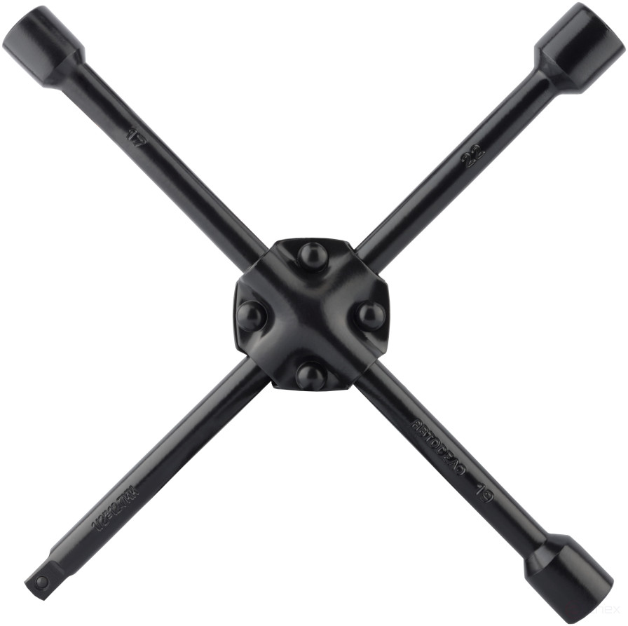 Ключ баллонный-крест (17*19*22*1/2")(черн.лак,усиленный)(АвтоDело) 30812