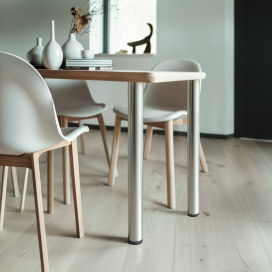 Опора меб. круглая d50 h710, хром AKS