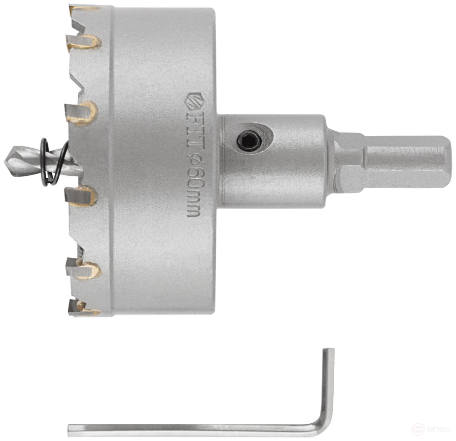 Ring crown with carbide inserts Profi (for holes in stainless steel) 60 mm