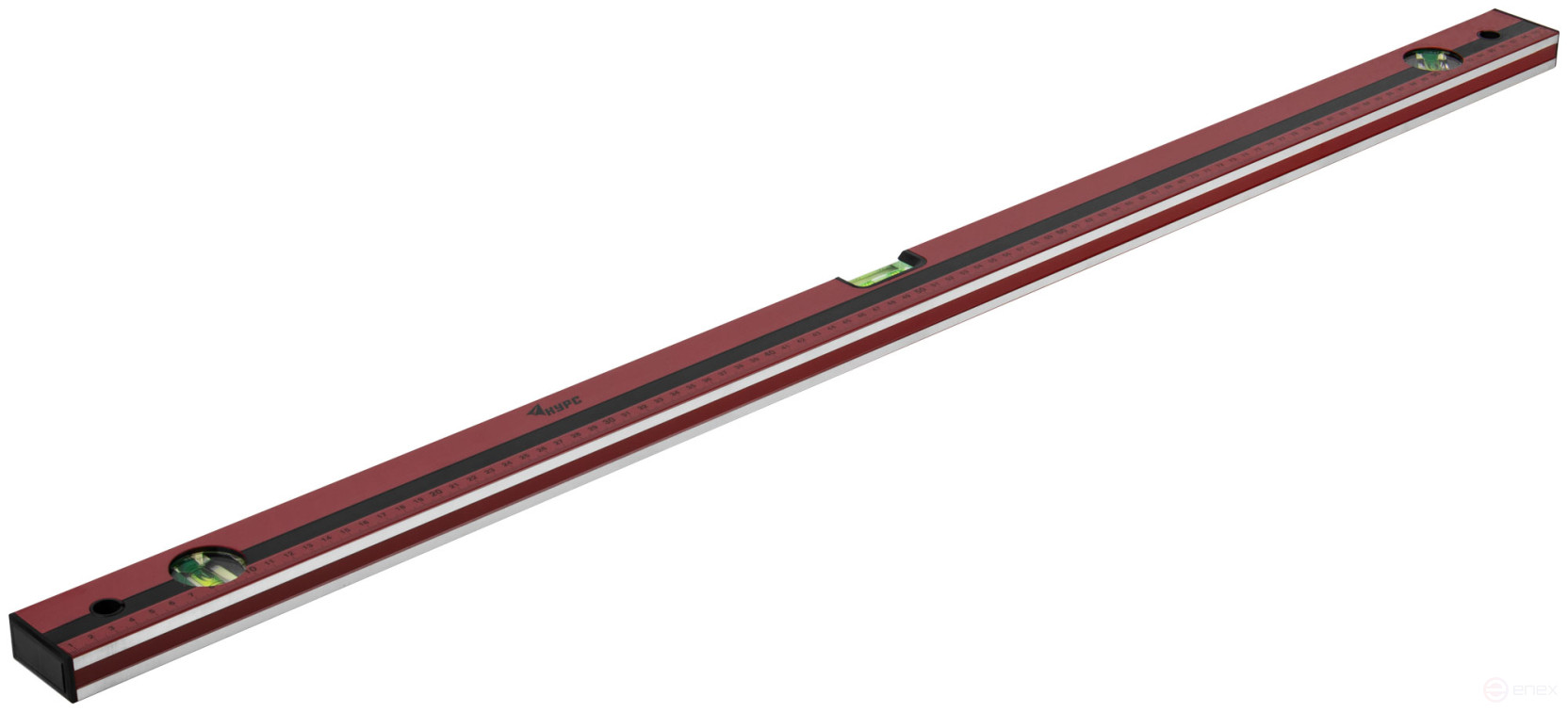 Optima level, 3 eyes, red body, milled working face, 1000 mm scale