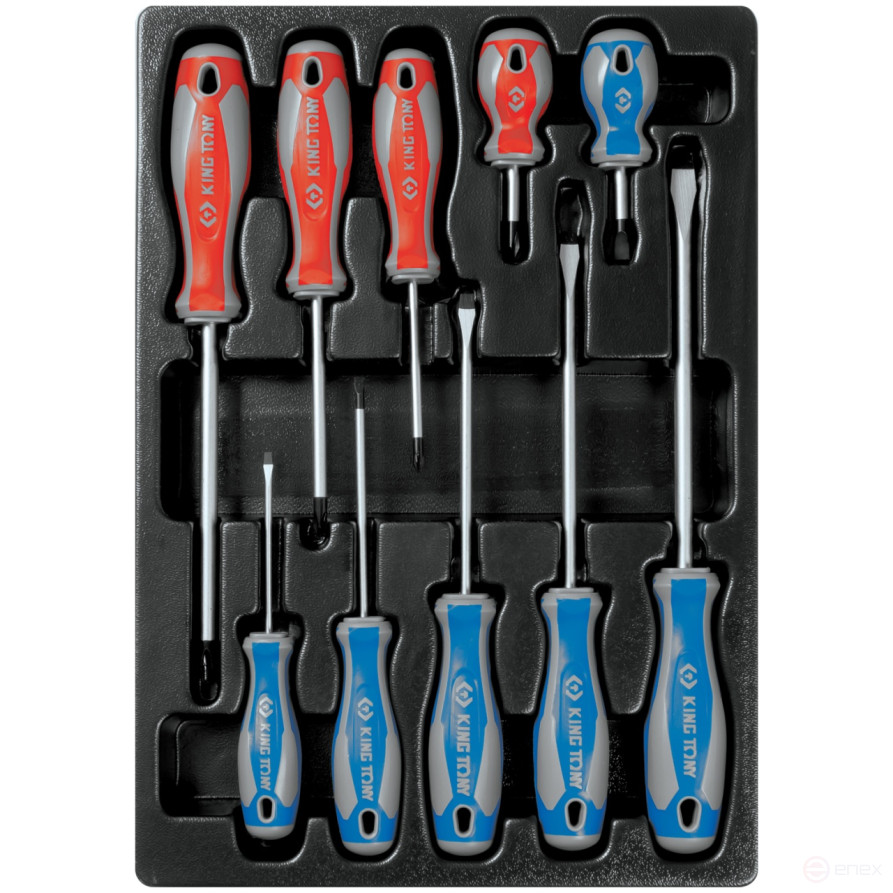 Screwdriver set, base, 10 pieces KING TONY 9-31110MR