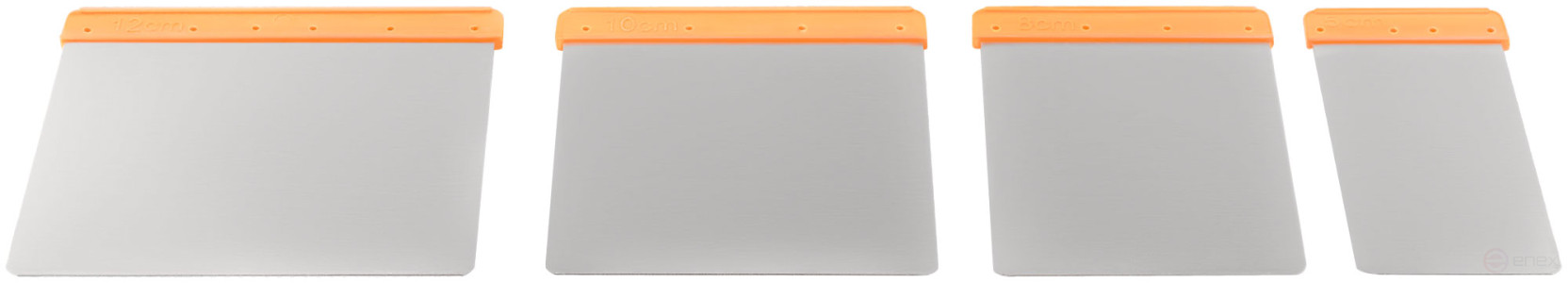 Набор "японских" шпателей, нержавеющая сталь, 4 шт: 50/80/100/120 мм