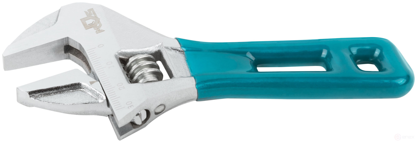 Ключ разводной с тонкими губками, пластиковая накладка на ручку, 135 мм (30 мм )