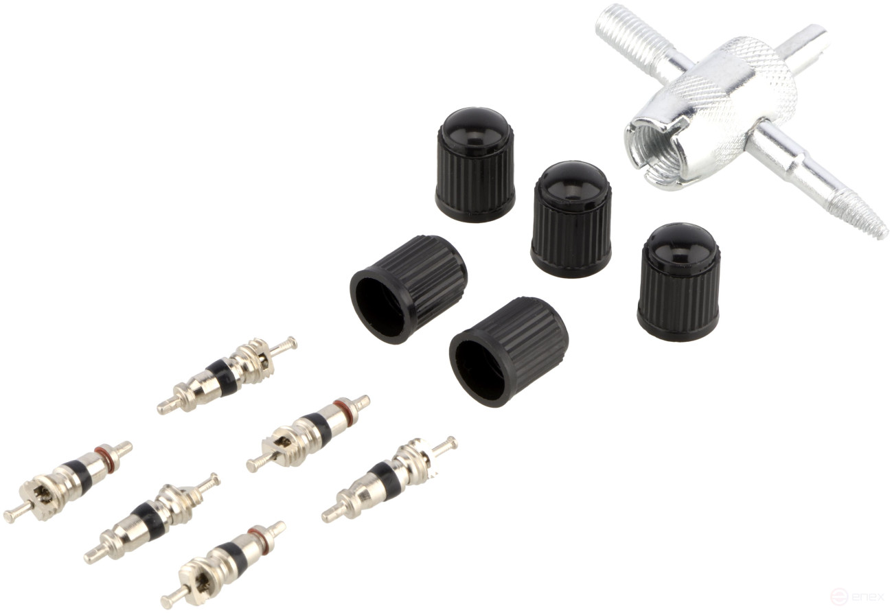 Wheel valve repair kit (camera) 11pr. short nipple (plastic.cap) BERIL