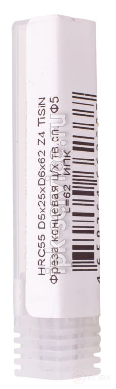HRC55 D5x25xD6x62 Z4 TiSiN Фреза концевая ц/х тв.сп. Ф5 L=62 ИПК