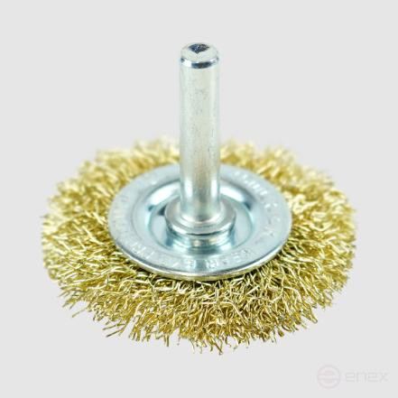 Disc cord brush (latuned steel 0.3 mm, diameter 50 mm, shank 6 mm) BERGER BG1729