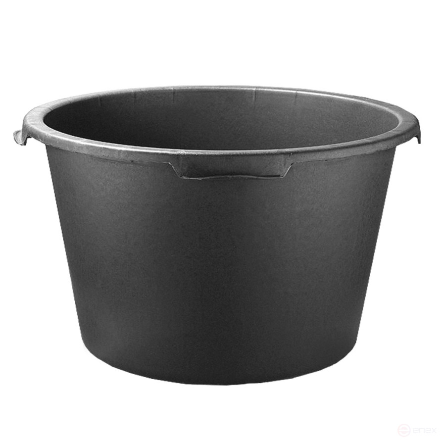 Кадка для строительных работ 60 литров, черная