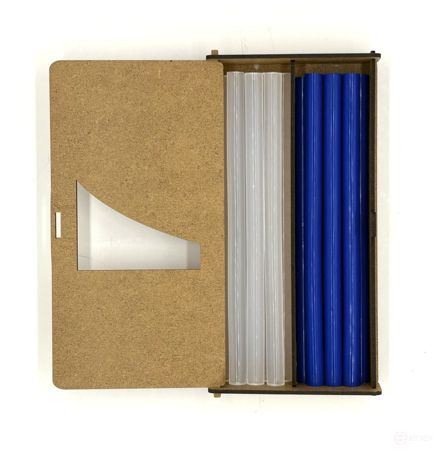 Glue rods ProfKley-8230 assorted (transparent - blue), 11x200 mm, 14 pcs, 280 g