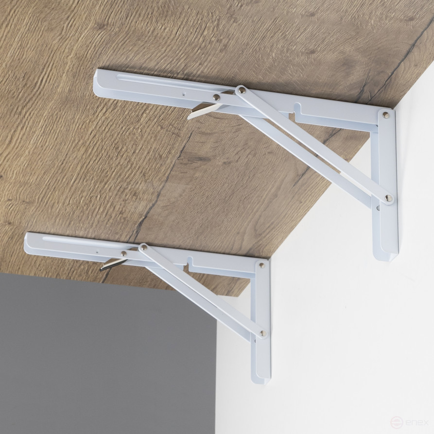 Folding shelf holder 300 white AKS (Model 1)