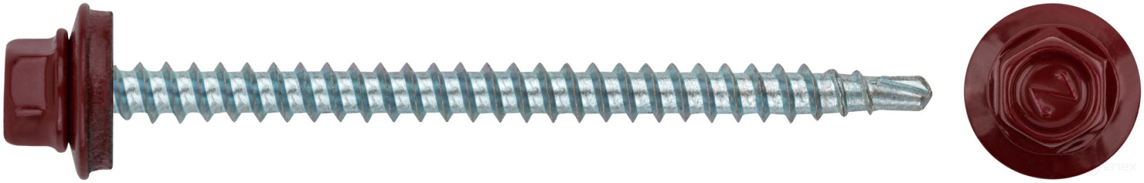 Шурупы кровельные со сверлом 4.8 х 70 100 шт , красный RAL 3003 фасовка