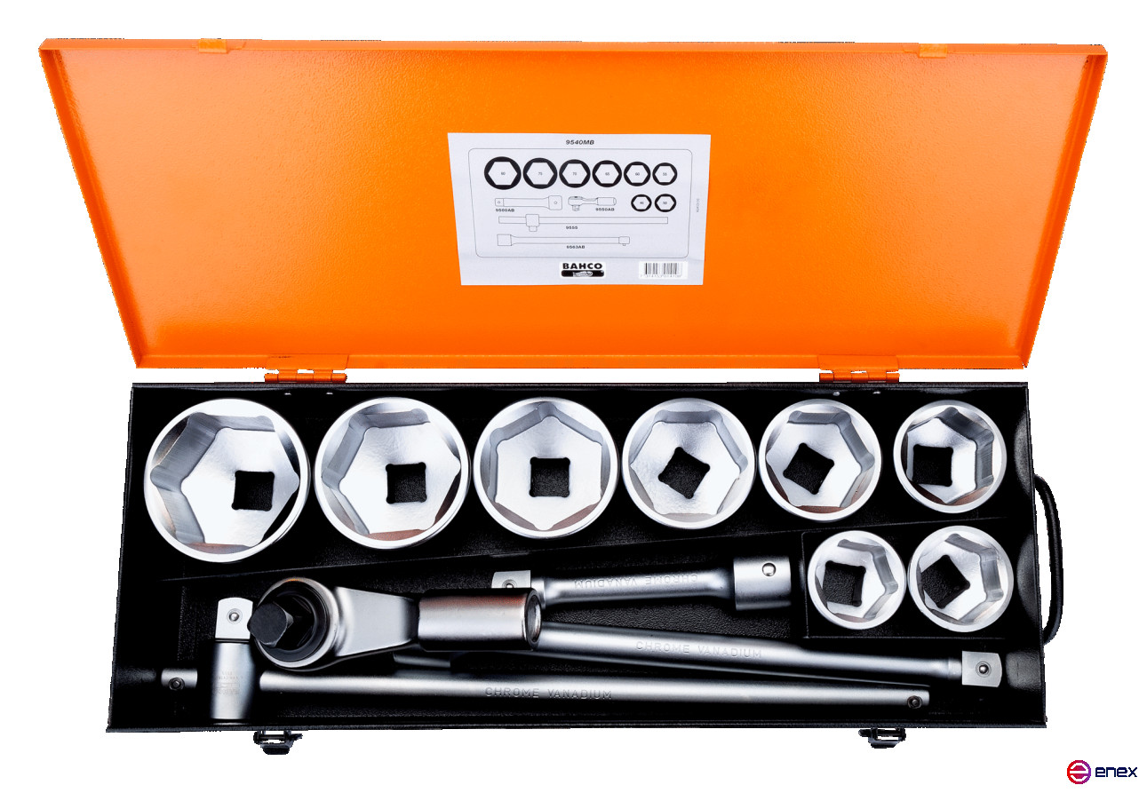 1" Set of 46-80 mm heads, 12 items