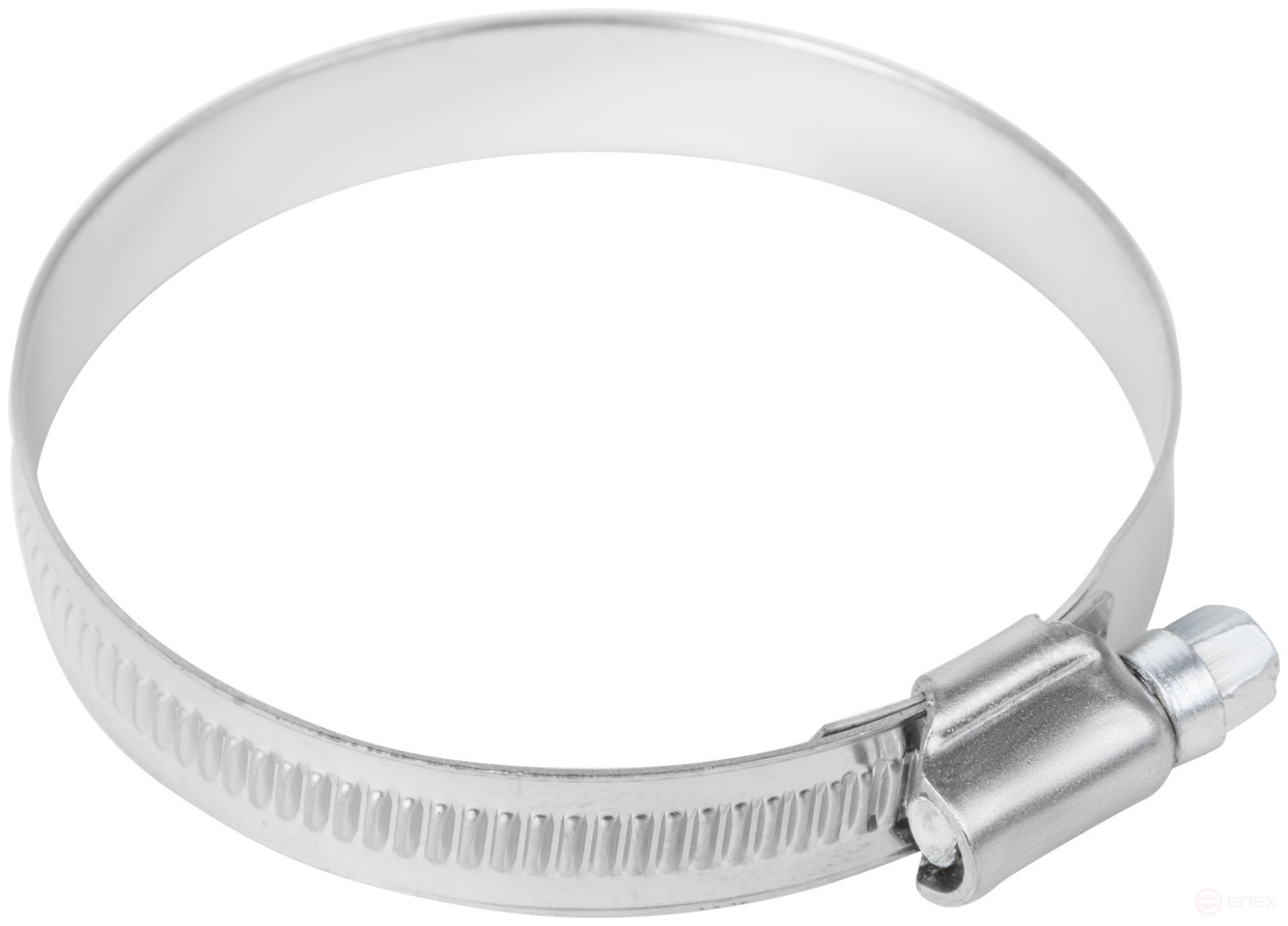 Crimping knurled clamp, width 12 mm, stainless steel.steel 50-70 mm