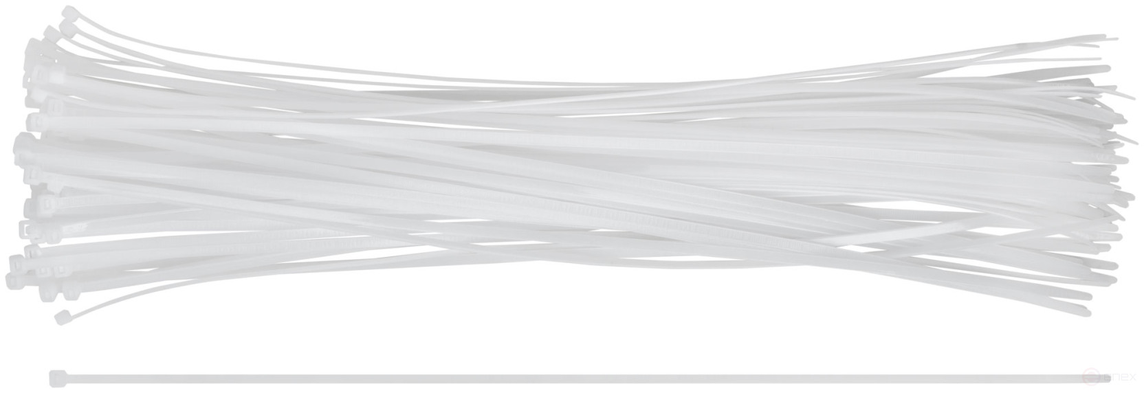 Хомуты нейлоновые для проводов, белые 100 шт., 4,8х500 мм