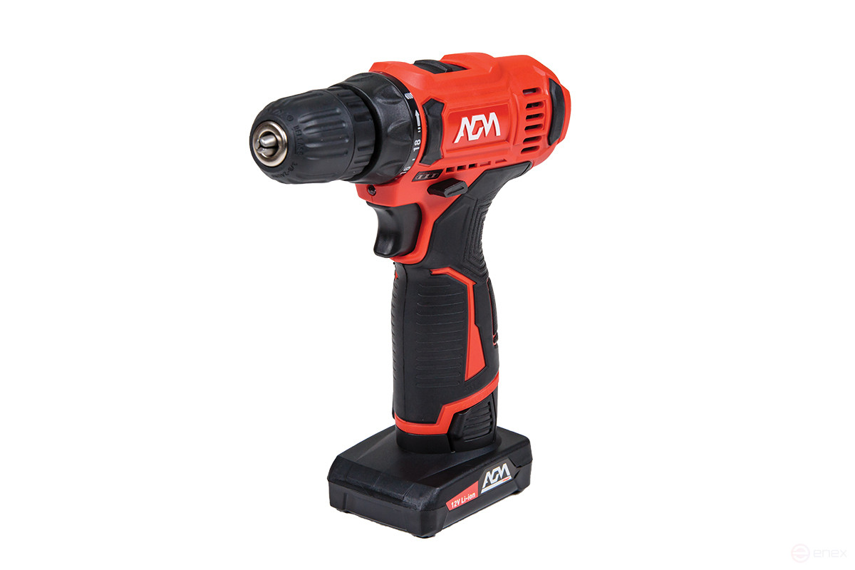 Cordless drill-screwdriver AGM BD 12V with battery and charger