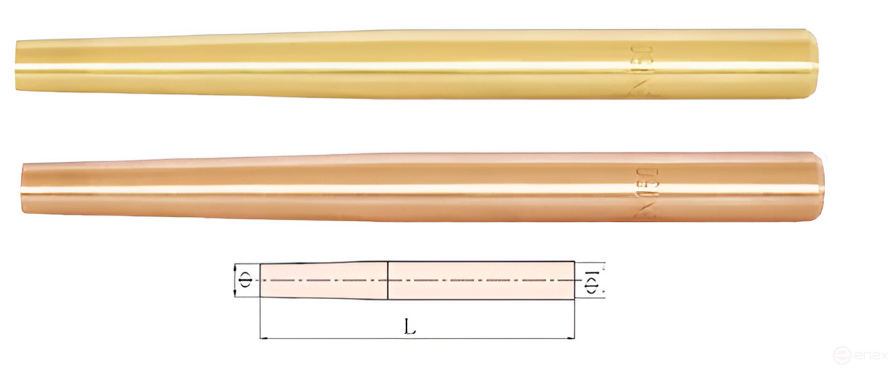 Бородок прямой 27х300 искробезопасный сплав BeCu 223E-1032, HORTZ
